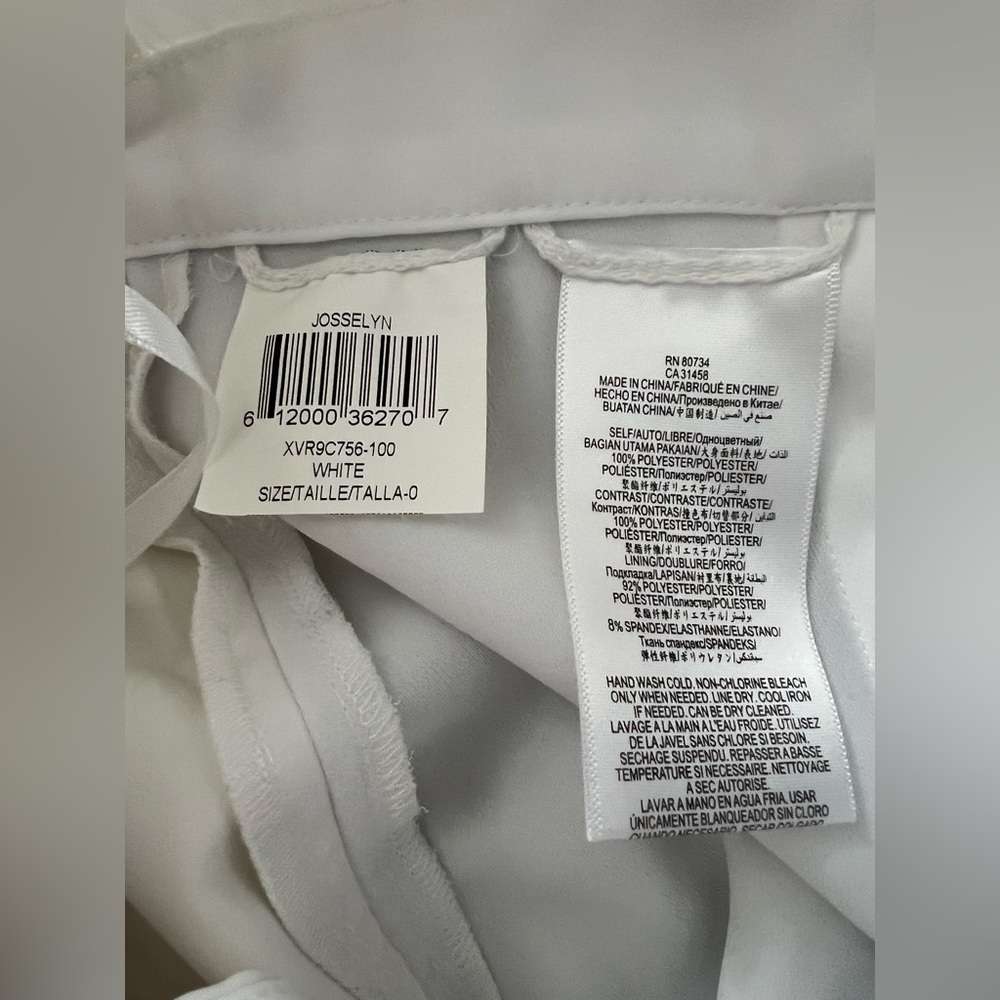 BCBGMAXAZRIA Josselyn Halter Jumpsuit – White | Size 0 - Picture 16 of 16